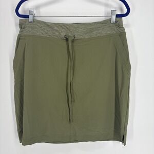 Duluth Trading Co Skort Womens 14 Olive Green Athleisure Skirt Tennis